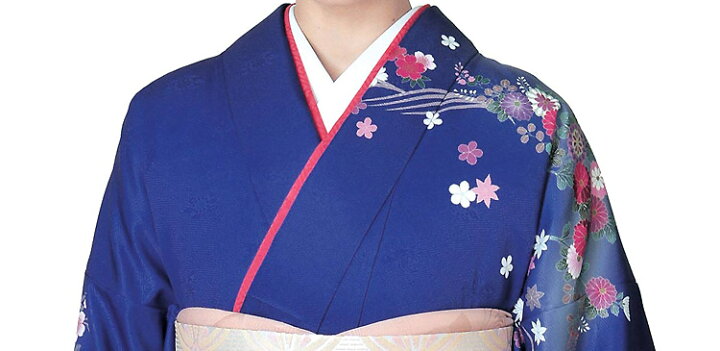 楽天市場】洗える着物 訪問着 アッシュエルブランド 単品 群青色 吉祥 