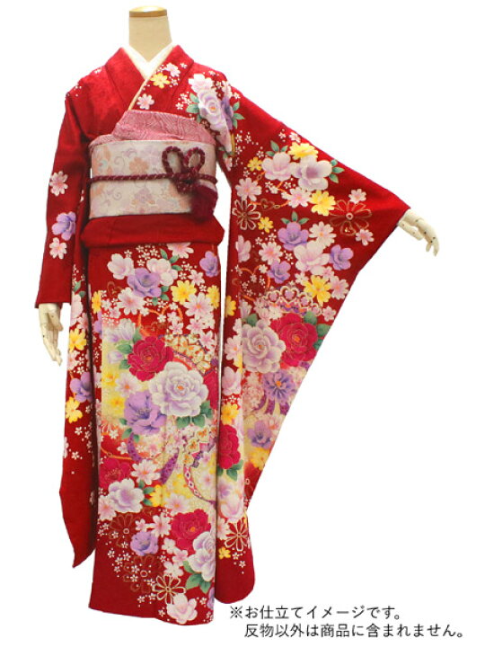 楽天市場】振袖 単品 フルオーダー お仕立て付き 新品 未仕立て 赤 