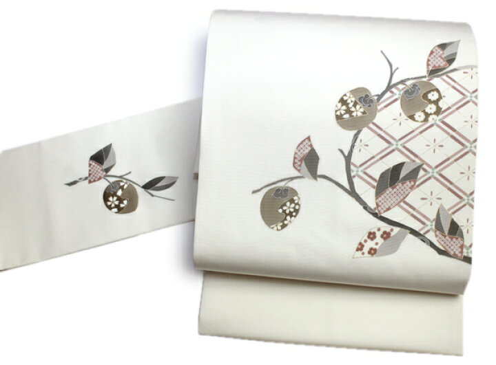 楽天市場】【絹名古屋帯 染め 仕立て上がり】 塩瀬 オフホワイト地襷と  