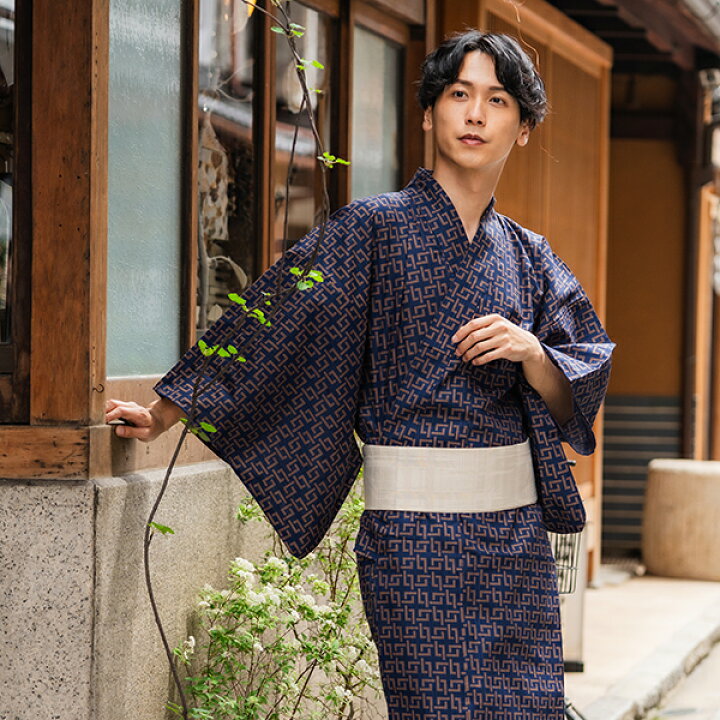 楽天市場】メンズ 浴衣 セット おしゃれ 4点セット M L LL 全13柄 浴衣  