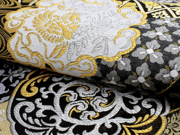 楽天市場】袋帯 フォーマル 全通 黒地 金 銀 道長取り 吉祥 花紋 礼装  