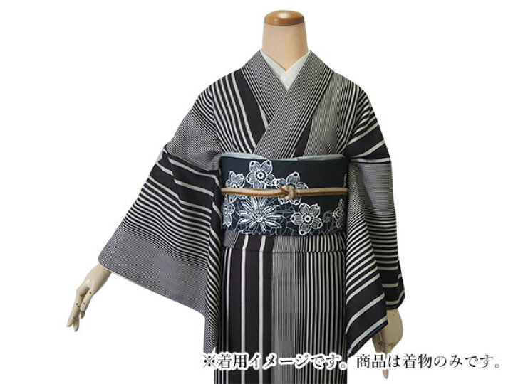 楽天市場】洗える着物 袷 小紋 S M L サイズ 仕立て上がり 単品 黒  