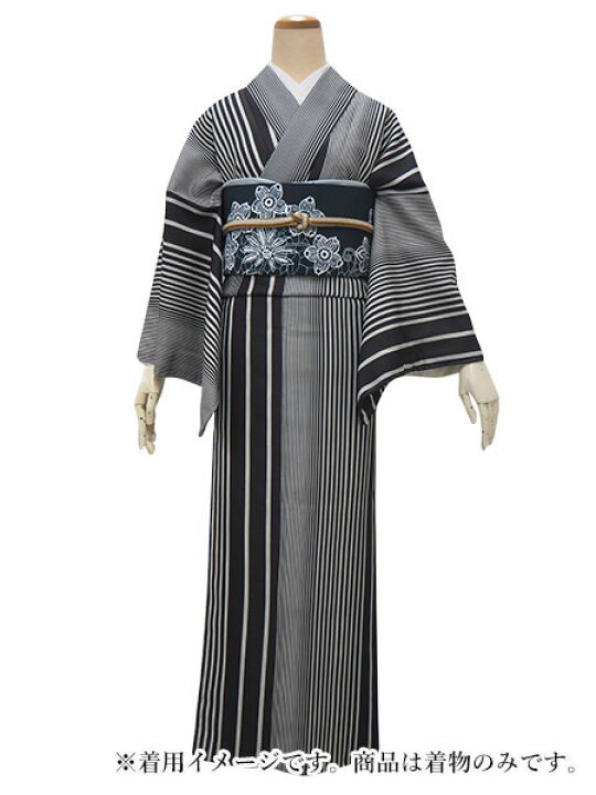楽天市場】洗える着物 袷 小紋 S M L サイズ 仕立て上がり 単品 黒 