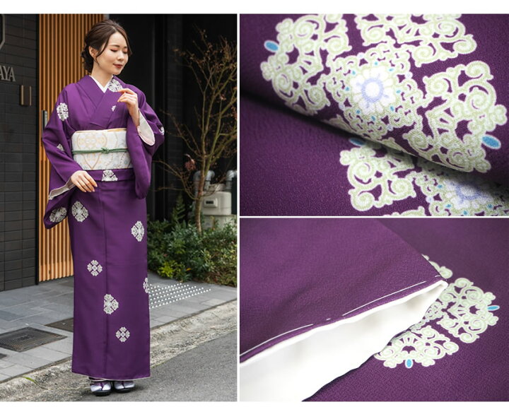 楽天市場】洗える着物 袷 小紋 S M L サイズ 仕立て上がり 単品 