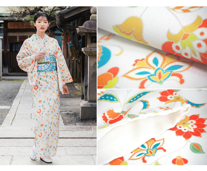 楽天市場】洗える着物 袷 小紋 S M L サイズ 仕立て上がり 単品 