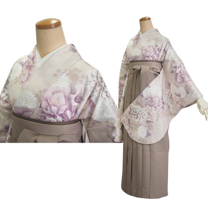 楽天市場】卒業式 二尺袖 着物 袴用 単品 牡丹 菊 ベージュ ピンク 