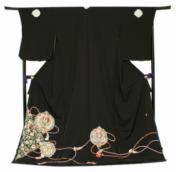 楽天市場】【正絹黒留袖 未仕立て 仮絵羽 鳳凰と花唐草柄】礼装 黒  