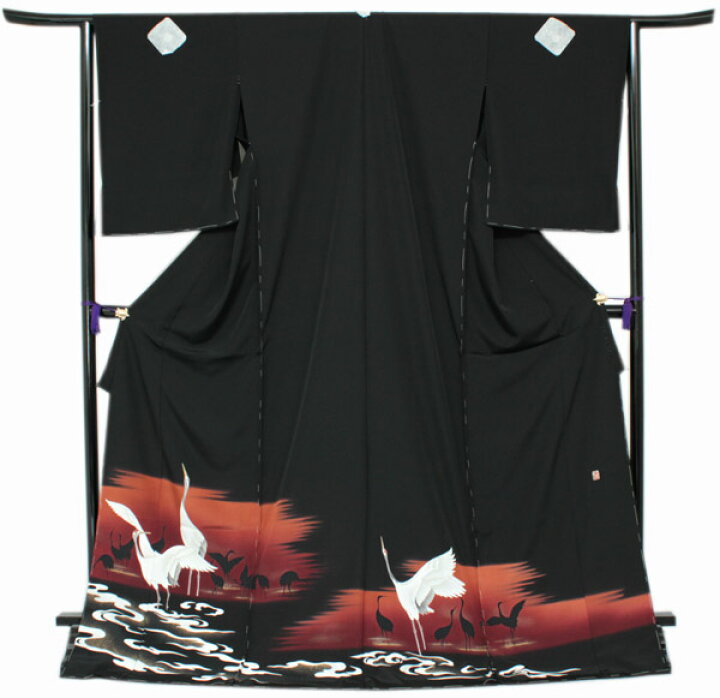 黒留袖 友禅 松 濱ちりめん 仮絵羽 未仕立て 在庫保管品（楽天市場  