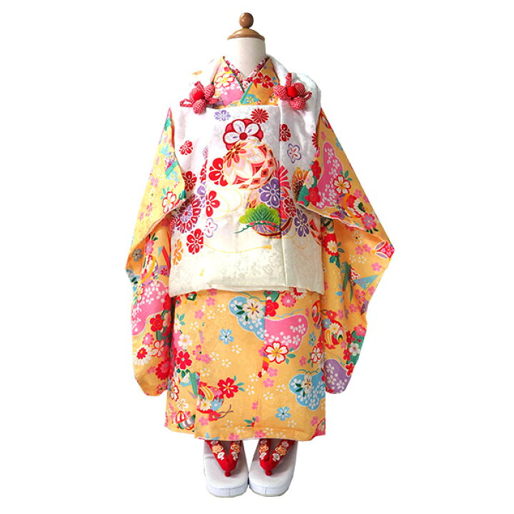 楽天市場】七五三 着物 3歳 被布セット 販売 8点フルセット 753 女の子 