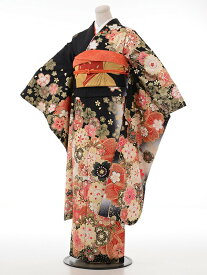 【レンタル】振袖 レンタル 成人式 着物 セット グラマス FH118 モノトーン桜