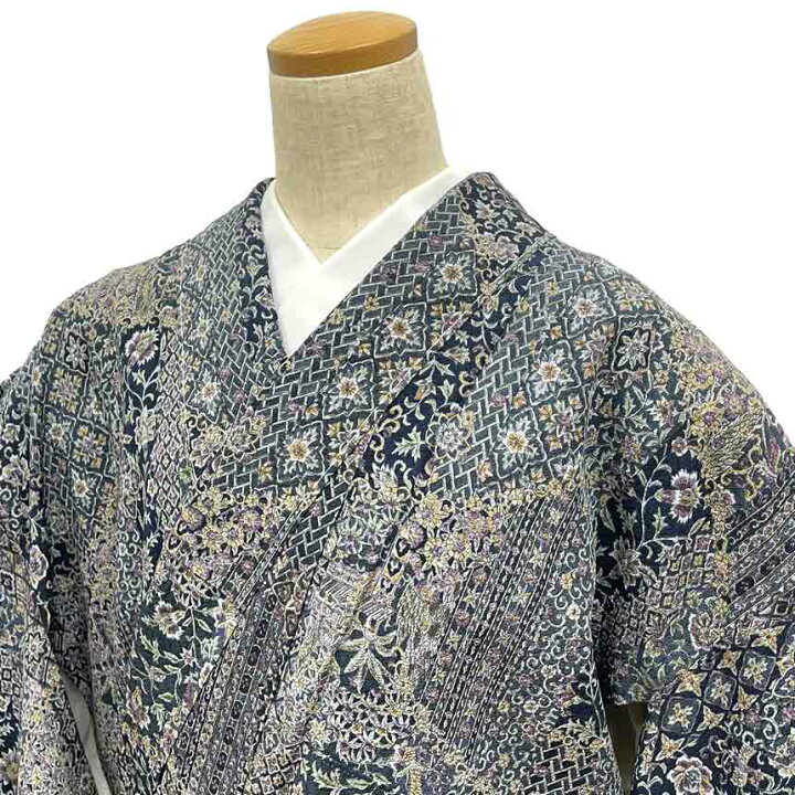楽天市場】京やC051 正絹 絹100％ 小紋 更紗文様 黄綬褒章受章作品  
