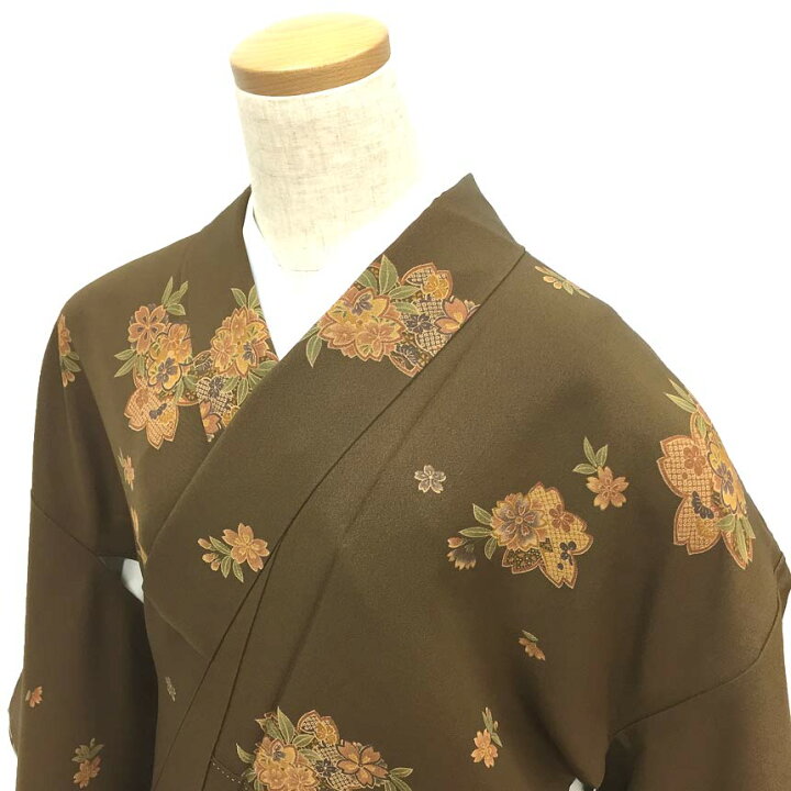 楽天市場】京やC102 正絹 小紋 ちりめん 桜文様 花文 トールサイズ 裄 
