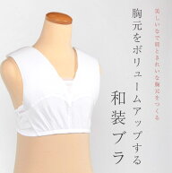 和装ブラ 和装ブラジャー 胸が小さい人や胸板が薄い人用の補正ブラジャー(補正パット付) 胸元のボリュー…