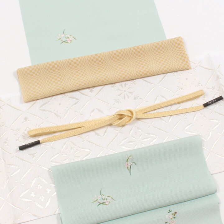 楽天市場】【夏帯】絽袋帯 「幾何学花菱襷文」白 薄ベージュ 銀糸 単衣 