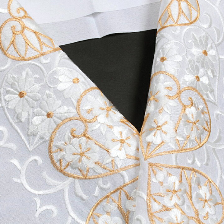 新品刺繍えり(わさび色）