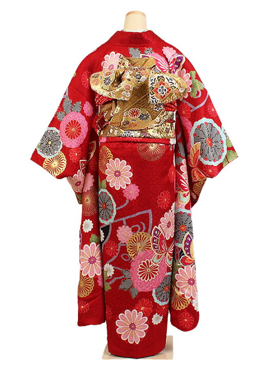 楽天市場】【レンタル】【振袖レンタル Kansai(山本寛斎) 赤 菊に蝶 