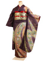 楽天市場】振袖 辻が花（カラーパープル）（着物セット｜和服 