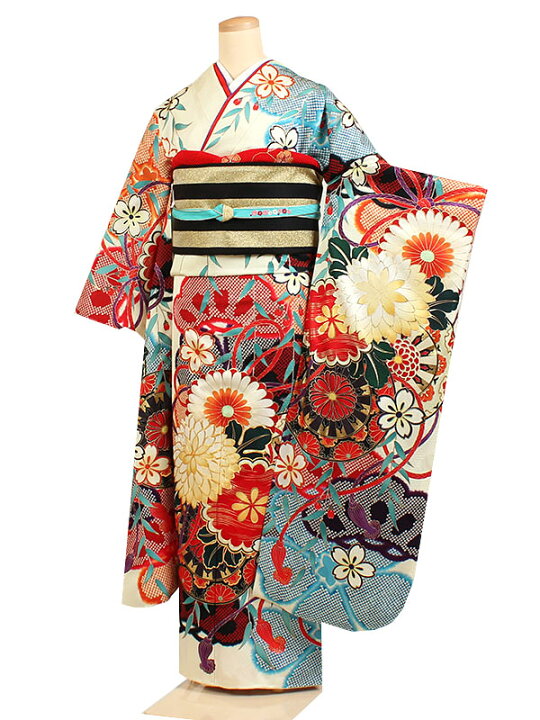 楽天市場】【レンタル】【振袖レンタル アイボリー花尽くし Kamishibai 