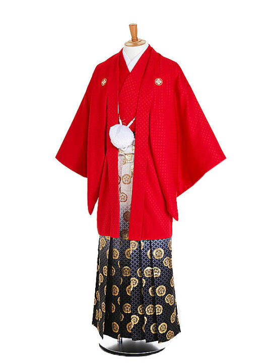 楽天市場】【レンタル】【成人式紋付袴 赤系×織田木瓜】紋付袴レンタル 