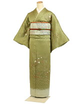 楽天市場】訪問着 黄緑（着物セット｜和服）：レディースファッション 