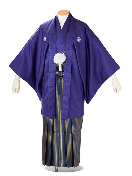 楽天市場】【成人式 】 レンタル 紋付袴 身長：160〜165cm 紺系 × 青金 