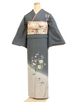 楽天市場】訪問着 グレーの通販