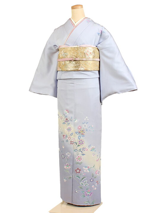 楽天市場】【レンタル】【訪問着 ブルー系 四季草花】訪問着レンタル 