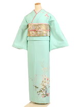 楽天市場】ミントグリーン（種類（着物）訪問着）（和服｜レディース 