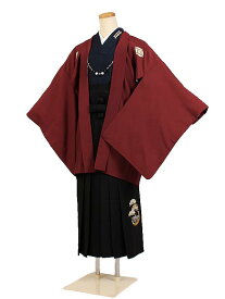 【レンタル】【小学生男の子 袴レンタル・赤×黒】小学校卒業式 袴レンタル｜小学生卒業式 ジュニア 男児 卒業式袴レンタル 卒業式袴セット 小学生 着物｜十三参り 結婚式｜150cm 155cm 10歳 11歳 12歳 13歳 男の子 羽織袴 紋付袴 着物レンタル フルセット｜往復送料無料