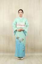 楽天市場】ミントグリーン（種類（着物）訪問着）（和服｜レディース 