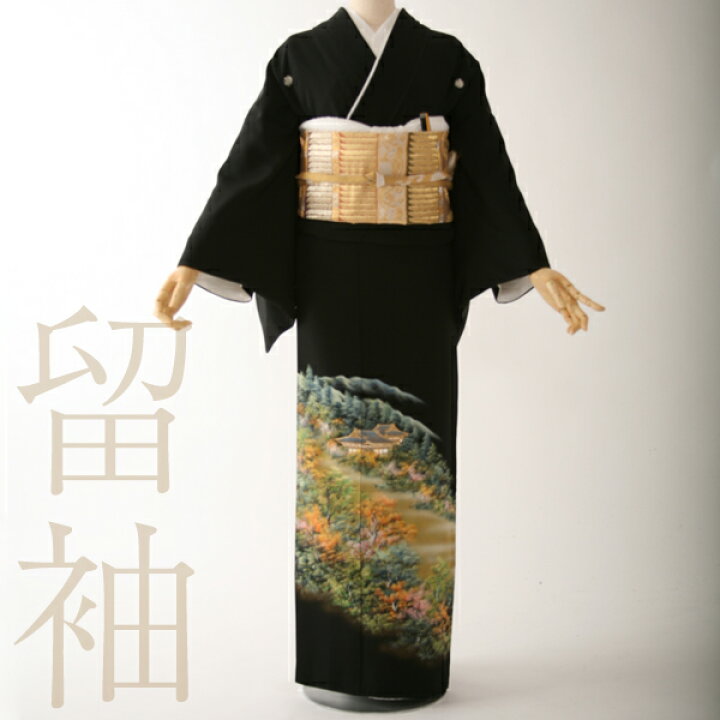楽天市場】【レンタル】黒留袖レンタル18点フルセット 寺院の紅葉【M 