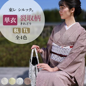 洗える 着物 東レ シルック 単衣 仕立て上がり着物 東レシルック 江戸小紋 シルラック加工 シルックきもの 東レ 女性 レディース LL BL TL サイズ 大きめ ラージ 小紋 裂取 絹のような 着物枠
