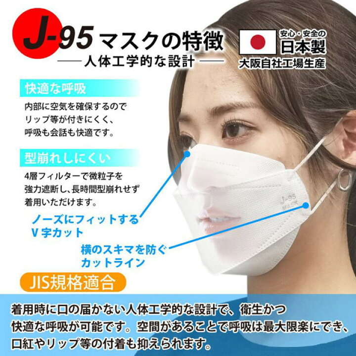 楽天市場】j95 不織布 マスク 3d 立体 日本製 宅配便配送 2箱送料無料 JIS規格適合 医療用レベルクラス3 医療用最高クラス サージカルマスク PFE99% BFE99% VFE99% 4層構造 30枚入り 個別包装 高性能マスク 医療用 快適立体マスク 口紅がつきにくい 大人マスク 男性 ... 楽天市場】j95 不織布 マスク 3d 立体 日本製 宅配便配送 2箱送料無料 JIS規格適合 医療用レベルクラス3 医療用最高クラス サージカルマスク PFE99% BFE99% VFE99% 4層構造 30枚入り 個別包装 高性能マスク 医療用 快適立体マスク 口紅がつきにくい 大人マスク 男性 ...