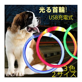 犬のアクセサリー 首輪 光る首輪 USB充電式 LEDライト 散歩 犬 夜 ペット 安全 事故防止 ランニング 自転車 リード 点滅 点灯 猫 腕輪 ベビーカー ランドセル bn-004【追跡可能メール便/送料無料】