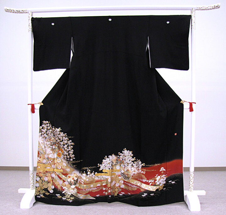 楽天市場】【試着無料】ブランド/金彩友禅 黒留袖 レンタル 355番 