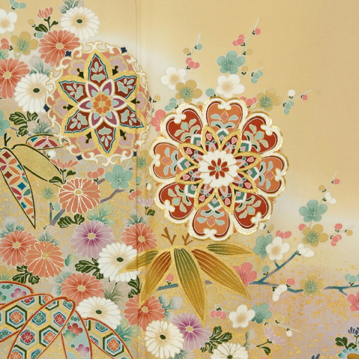 楽天市場】色留袖レンタル フルセット【レンタル】「E053 クリーム 金  