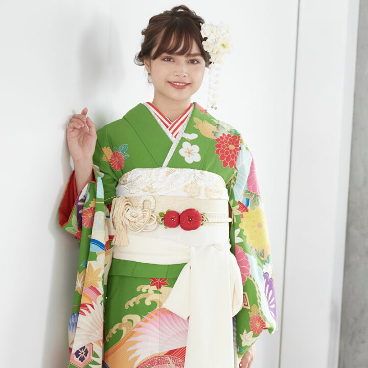 楽天市場】【レンタル】振袖専用オプション 帯揚げ 刺繍 牡丹 白 