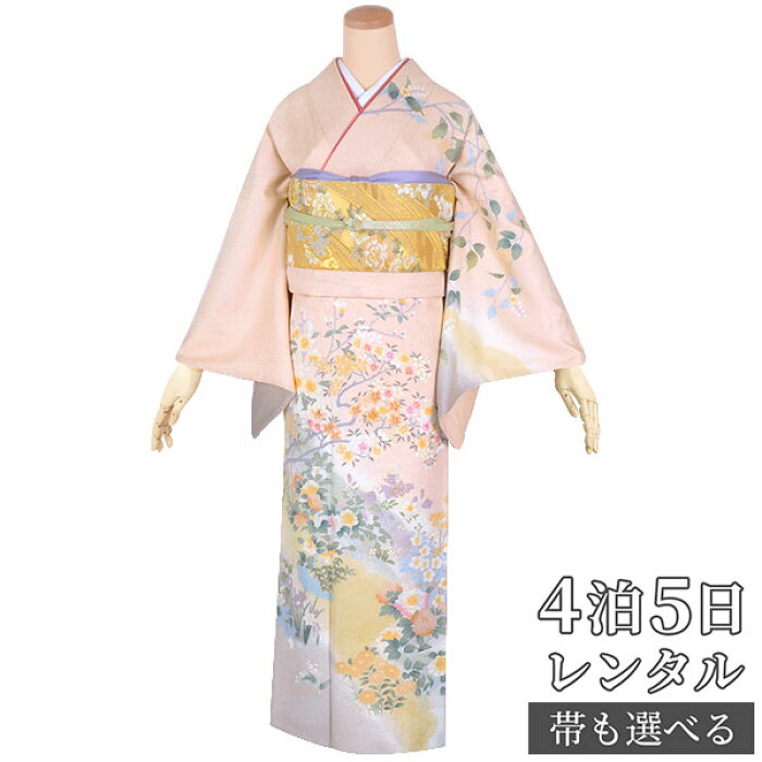 楽天市場 訪問着 レンタル 着物レンタル レンタル着物 着物 訪問着レンタル H567 ピンク 暈し染季節の花 正絹 ホテル 式場への配送ok 入学式 入園式 お宮参り 結婚式 七五三 母 ママ 母親 着物 京都着物レンタル夢館
