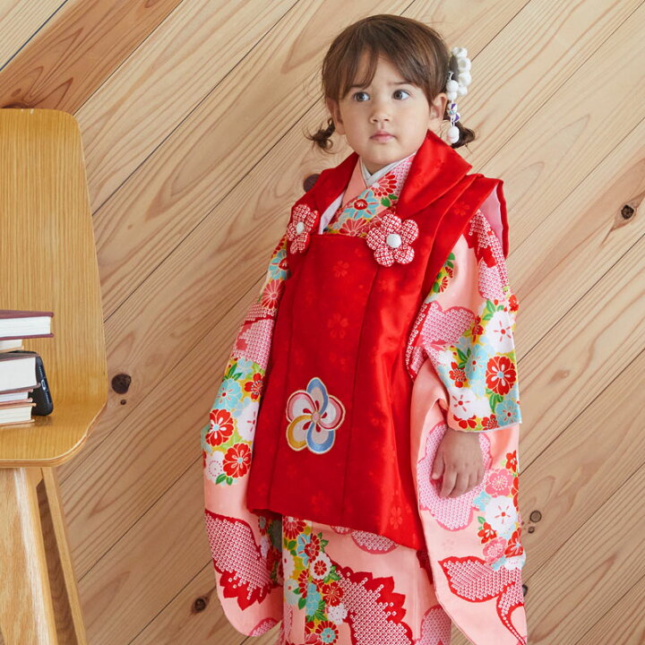 楽天市場】【レンタル】[七五三 着物 3歳 女の子] 三歳 「K027 赤 