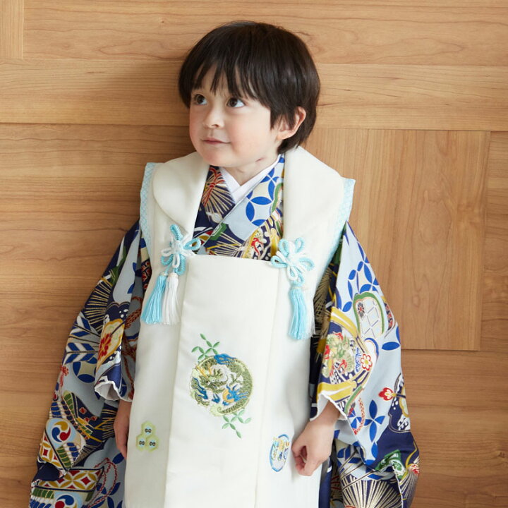 楽天市場】【レンタル】[七五三 着物 3歳]男の子「K095 白龍×紺鎧兜 