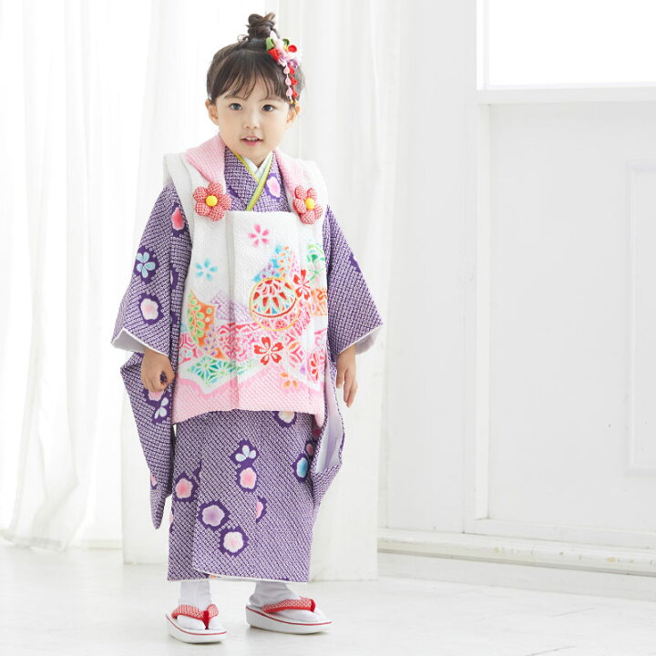 楽天市場】【レンタル】[七五三 着物 3歳 女の子] 三歳 「K116 総絞り 