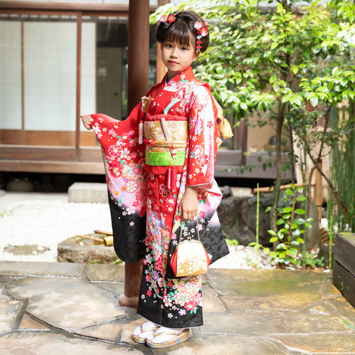 楽天市場】【レンタル】753 七五三 着物 7歳 フルセット 女の子 