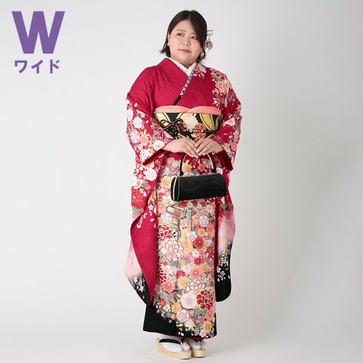 楽天市場】【成人式 振袖 レンタル】RS1005 正絹 赤 桜菊花に御所車  