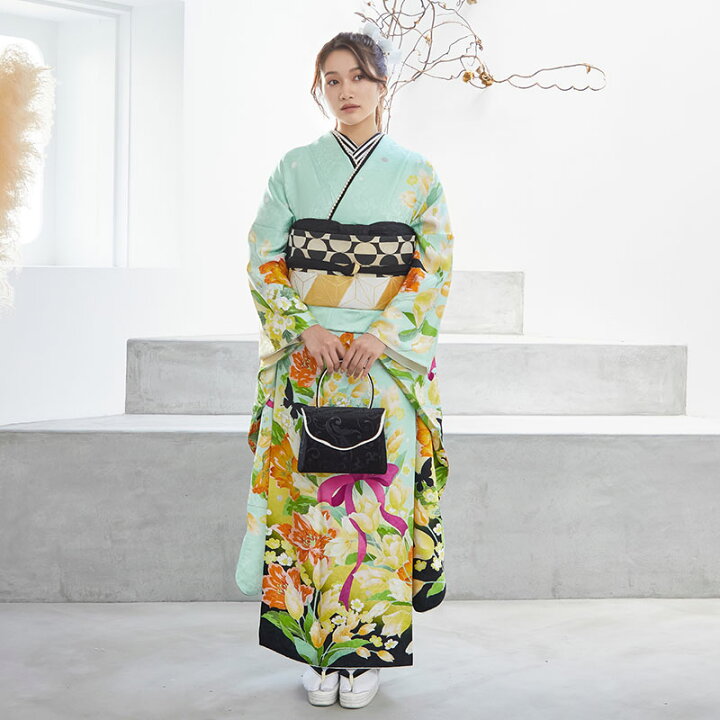 楽天市場】【振袖 レンタル】 結婚式 結納R1205 正絹 グリーン