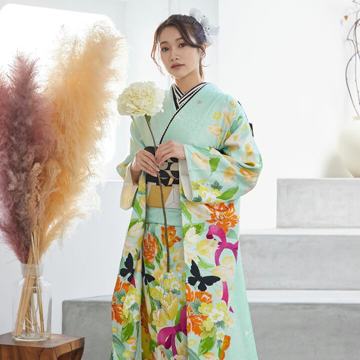 楽天市場】【振袖 レンタル】 結婚式 結納R1205 正絹 グリーン