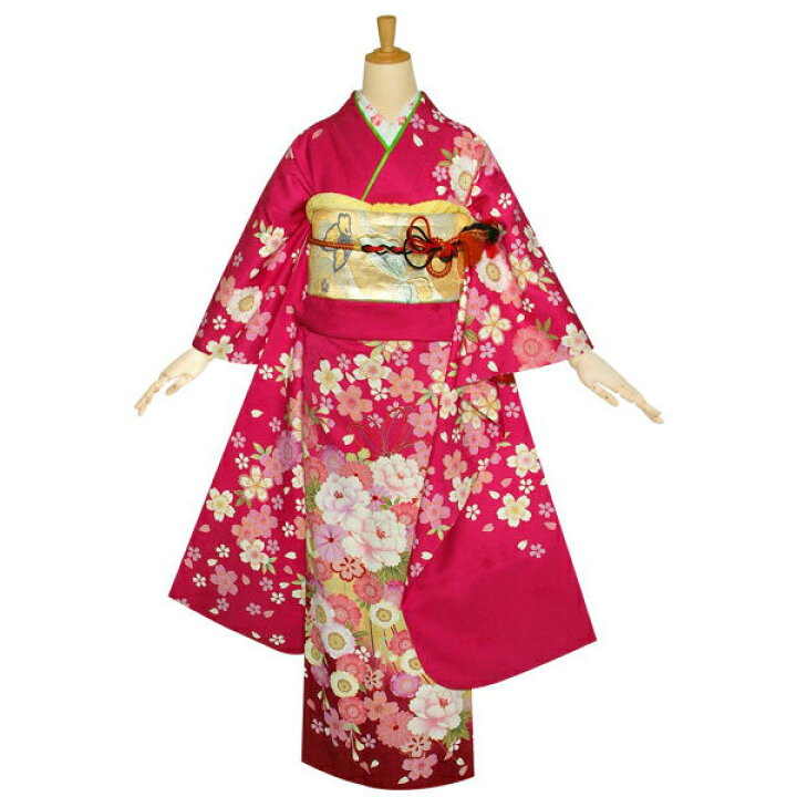 楽天市場】【成人式 振袖 レンタル】RS1216 正絹 ピンク 桜花くす玉 