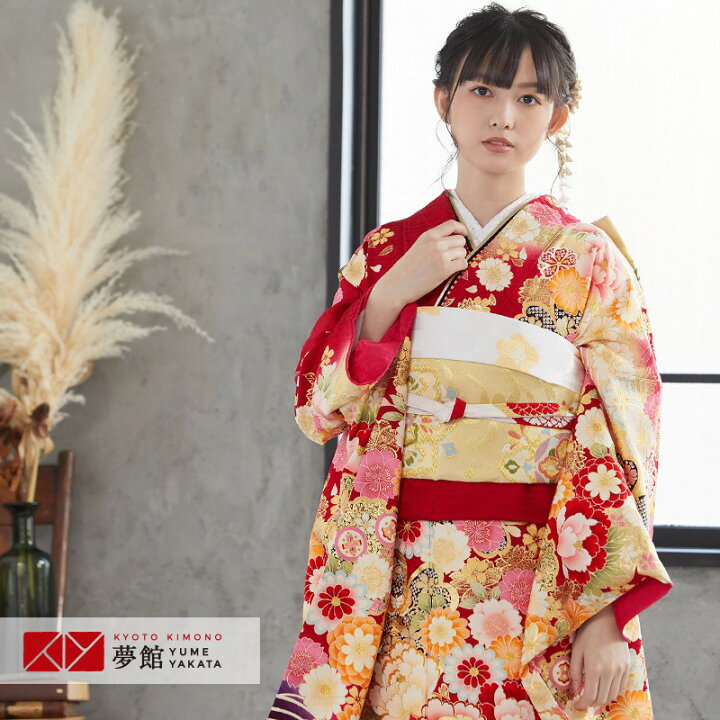 楽天市場】【成人式 振袖 レンタル】RS1383 正絹 赤 桜花藤牡丹 