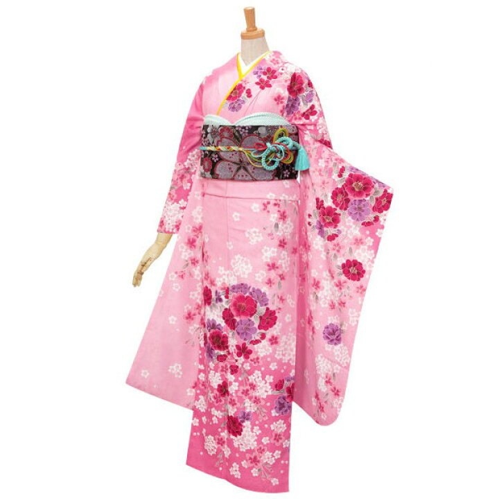 楽天市場】【成人式 振袖 レンタル】RS1764ピンク 玉桜フルセット 往復 