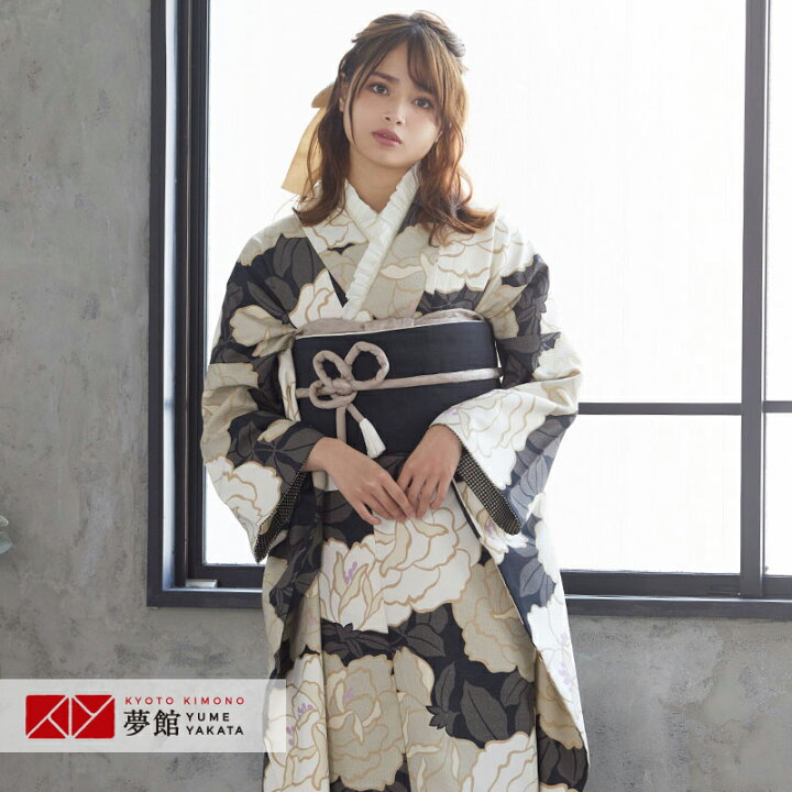 楽天市場】【成人式 振袖 レンタル】RS215黒×ベージュ 薔薇 和風館