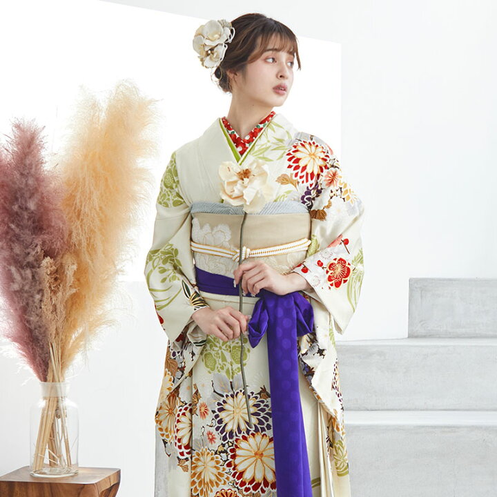 楽天市場】【振袖 レンタル】 結婚式 結納R2011 正絹 クリーム 四君子 